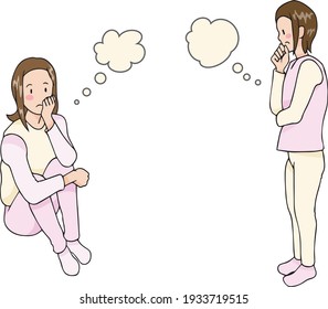 Una mujer pensando en algo