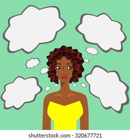 A woman thinking about something