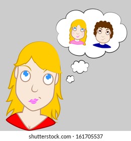 woman thinking about your partner