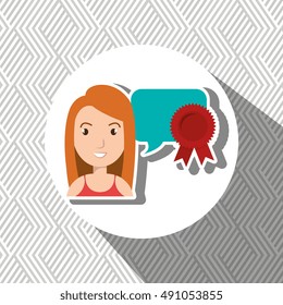 woman thinking creating bubble