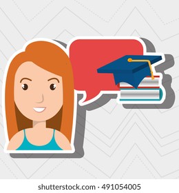 woman thinking creating bubble