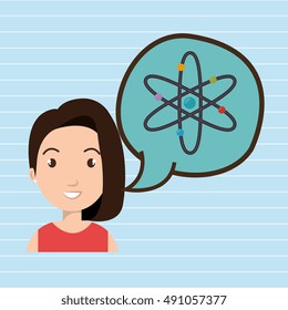 woman thinking creating bubble