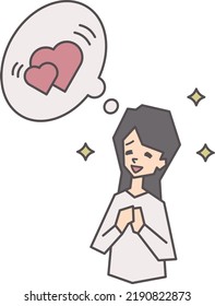 woman thinking of her lover