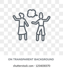 Woman Thinking icon. Trendy flat vector Woman Thinking icon on transparent background from Ladies collection. High quality filled Woman Thinking symbol use for web and mobile