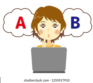 woman thinking notebook