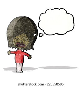 woman with thought bubble
