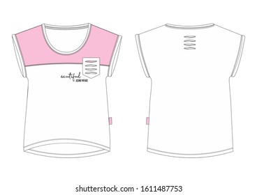 Woman top shirt vector design template