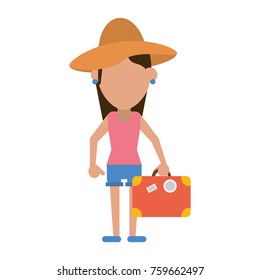 Woman tourist avatar