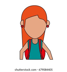 woman tourist vector illustration
