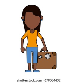 woman tourist vector illustration