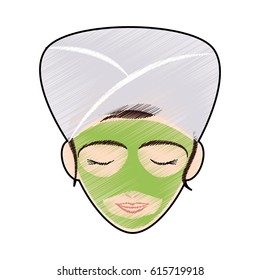 woman with towel on head spa icon image 