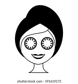 woman with towel spa