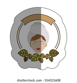 Woman with towel of spa center design
