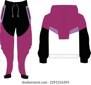 woman tracksuit sport wear  template sweat pants jogger hoodie