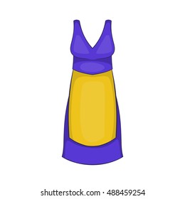 Woman traditional swedish costume icon in cartoon style isolated on white background vector illustration