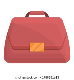 Woman travel bag icon. Cartoon of Woman travel bag vector icon for web design isolated on white background