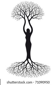 woman tree