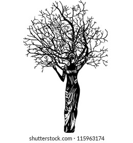 woman tree graphic