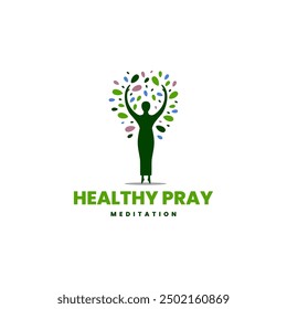 Woman Tree with Leaves Symbol - Growth and Wellness Illustration
