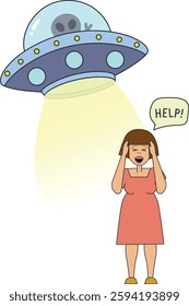 Woman tried to be kidnapped by UFO spaceship