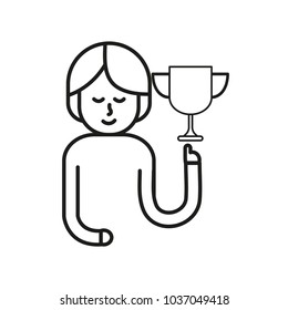 Woman and trophy design