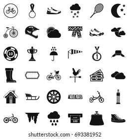 Woman trophy icons set. Simple style of 36 woman trophy vector icons for web isolated on white background