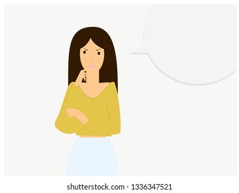 Woman with a troubled expression.