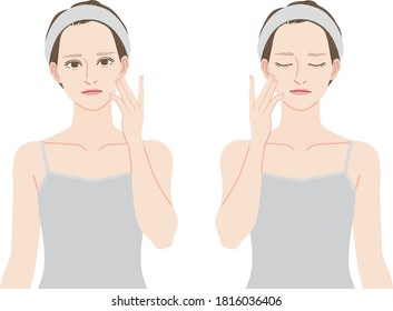 Mujer con una expresión problemática.