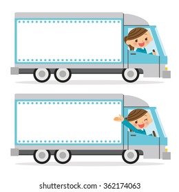 Woman truck driver.