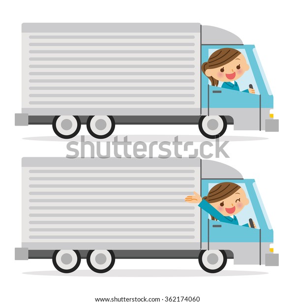 Woman truck\
driver.