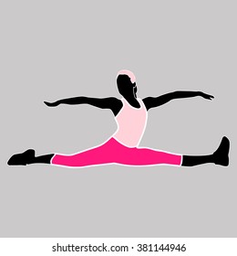 Woman twine. Flexibility exercise