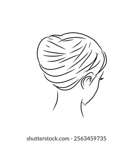 Woman twisted hair style image vector