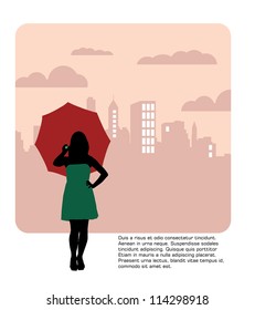 Woman with umbrella