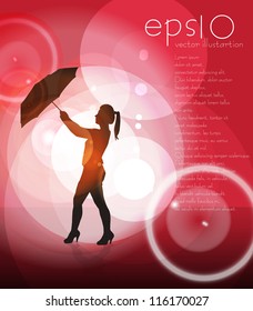 Woman with umbrella