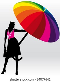 Woman with umbrella