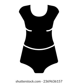 Icono sólido de la mujer de bajo conocimiento. Ilustración vectorial de las mujeres vestidas de baja ropa aislada en blanco. Diseño de estilo glifo de camisetas y bragas, diseñado para web y aplicación. Eps 10
