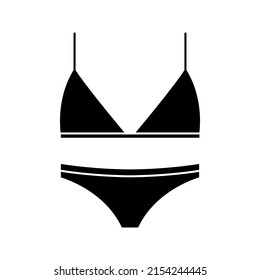 Woman Underwear Silhouette Simple Minimalistic Color Stock Vector ...