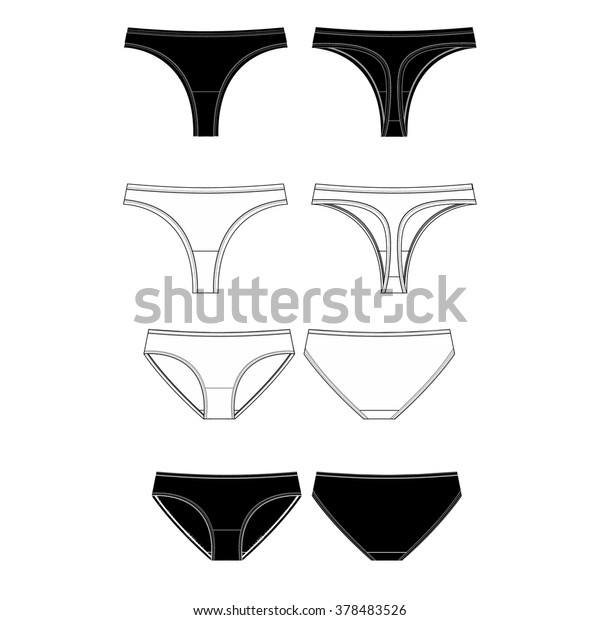 Woman Underwear Template Stock Vector (Royalty Free) 378483526