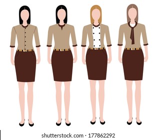 Woman in uniform design 