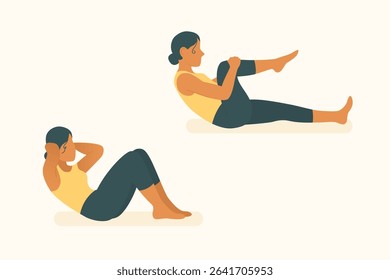 Woman in upward and downward dog poses used in yoga and pilates to enhance flexibility, posture, spine mobility, and body awareness