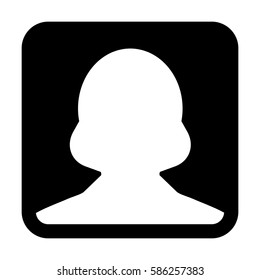 Woman User Icon - Person Profile Avatar Glyph Vector Illustration