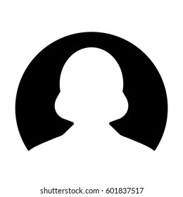 Woman User Icon - Person Profile Avatar Sign of Human Symbol in Flat Color Vector Pictogram illustration