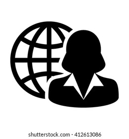 Woman User Icon - Vector