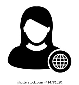 Woman User Icon - Vector