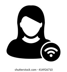 Woman User Icon - Vector