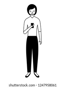 woman using cellphone device