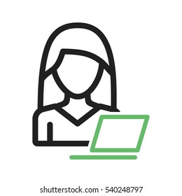 Woman Using Laptop