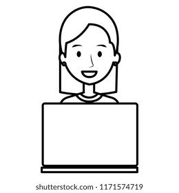 woman using laptop computer