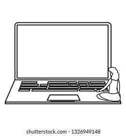 woman using laptop computer