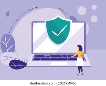 woman using laptop computer
